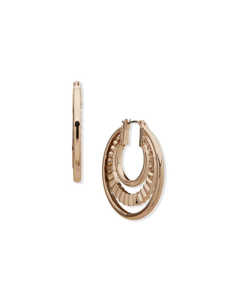 Earring Anne Klein Pearl Inlay Hoop   | SPV-6967125